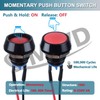 DMWD 2pcs 12mm Waterproof Metal Momentary Domed Push Button Switch