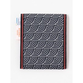 Beams Japan Takada Woven x Beams Japan Small Item, Special Order, Tatami Berry, Card & Coin Wallet, Pattern No.2, Blue Sea Wave Free