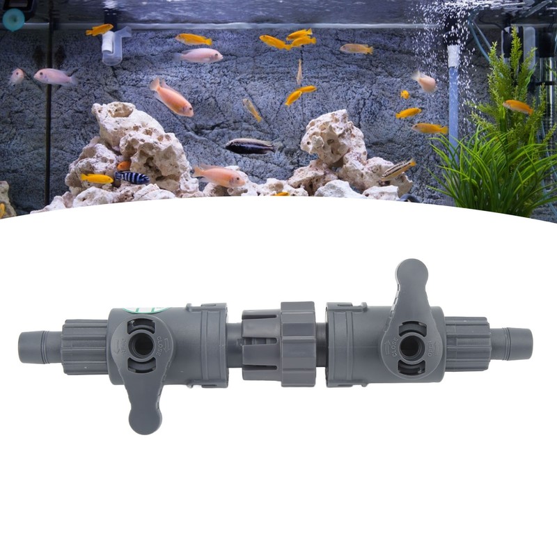 Aquarium Water Control Connector Double Valve Leakage Proof Quick Release