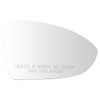 TRQ Right Mirror Glass Compatible with 2015-2021 Volkswagen Golf 2015-2019
