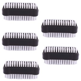 PARSA Beauty Double-Sided Hand Brush Nail Brush - Nail Brush Set (5 Pieces Black) - Hand Wash Brush for Bathroom, Toilet, Sink, Workshop