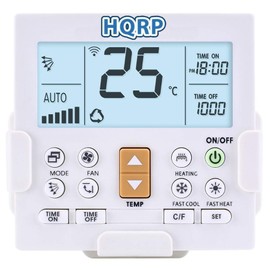 HQRP Remote Control Compatible with Haier HWF08XC5 HWR05XC5 HWR05XC9-L HWR05XCA HWR06XC5 HWR06XC5-T HWR06XC6 HWR06XC6-T HWR06XC7 HWR06XC7-T CWH12A CWH12B CWH18B CWH24A Air Conditioner Controller