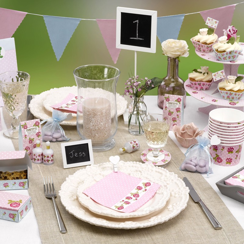 Neviti 595396 Vintage Rose Cupcake Picks