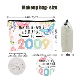 16 Year Old Girl Gifts Ideas, Happy 16th Birthday Decorations for Girls Makeup Bag, 2009 Birthday Best Presents for Sister, Daughter Trendy Stuff 2025, Christmas, Cosmetic Travel Pouch, pink,