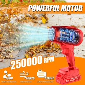 Leaf Blower Cordless with Battery, 21V*2 Pcs Batteries Handheld Blowers for Lawn Care, Electric Leaf Blowers for Lawn Care, Patio, Battery Powered#*9