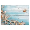 Beach Seashells Paper Placemats 9.75x14in. (25), Blue