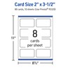 Avery Printable Rectangle Rounded Corner Business Cards, Sure Feed Technology,