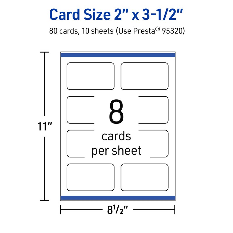 Avery Printable Rectangle Rounded Corner Business Cards, Sure Feed Technology,