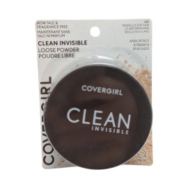 COVERGIRL 2 x COVERGIRL Clean Invisible Loose Powder, 105 Translucent Fair, 0.63 oz Vegan