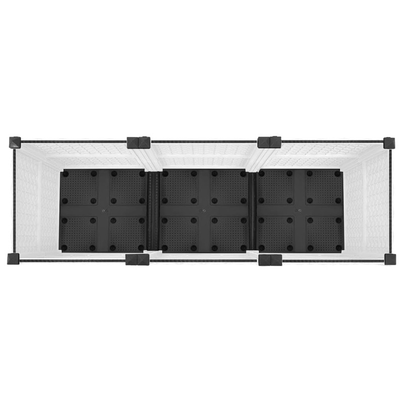 vidaXL Grey Raised Bed - 120x40x38 cm - Polypropylene Rectangular