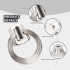 skohom 5 Packs Ring pulls,2.2" Footed Nickle Drawer pulls,Heavy Duty