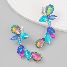 MEACHEAL Jewelry Womens Girls Fashion Rhinestone Crystal Boho Earrings For Party, Wedding, Graduation Ceremony M35# (M35#-2)