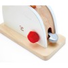 Hape White Wooden Pop-Up Toaster Set Pretend Play Breakfast Accessories