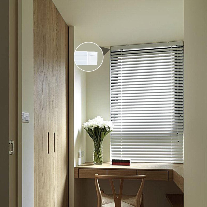 Waziaqoc 12PCS Plastic Blind Brackets, 1 Inch White Low Profile