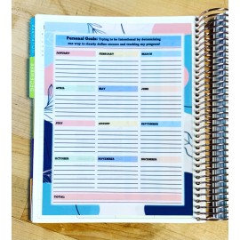 Handmade Daily Habits Personal Goals Two Sided Dashboard for use w Erin Condren Planner