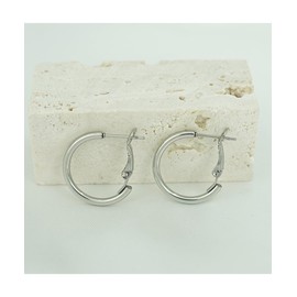 VGRDTW Silver Hoop Earrings for Women - 20MM Round Earrings, Classic & Elegant Design, Perfect for Daily Wear, Gifts, Work & Social Occasions