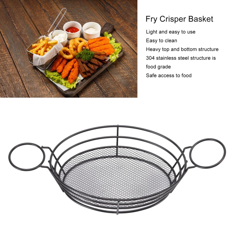 Fry Crisper Basket Food Grade 304 Stainless Steel Simple Style
