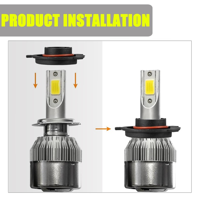 Flygun 2 PCS H4 Car LED Headlight Bulb Retainers, Nylon