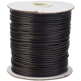 CABODYALS 175 Yards 0.5 mm Coconut Brown Waxed Cord Macrame Cord Polyester Leather Smooth Soft Wax Thread Round Braided Lanyard Rope Bead Cords for Jewellery Making Bracelets Neck
