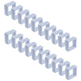 Coshar 20PCS 3D Floating Frame Coin Display Case, Clear PE Jewelry Storage Box, 3D Floating Storage Frame Holder for Jewelry Rings Challenge Coins Medallions Collectibles, White, 2" x 2" x 0.8"