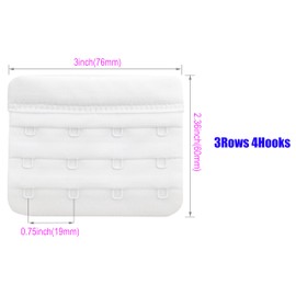 Tamlien Bra Extender 4 Hook Soft and Comfortable Bra Strap Extension (Bra Extenders 4 Hook, Black/White/Beige)