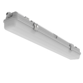 2FT LED Vapor Tight Light, IP65 IK08, 10W(1250lm)/20W(2500lm) Selectable, 5000K, 100-277V, Outdoor Waterproof Shop Light, Vapor Proof Lighting Fixture for Carport Parking Garage Car Wash, FCC Listed