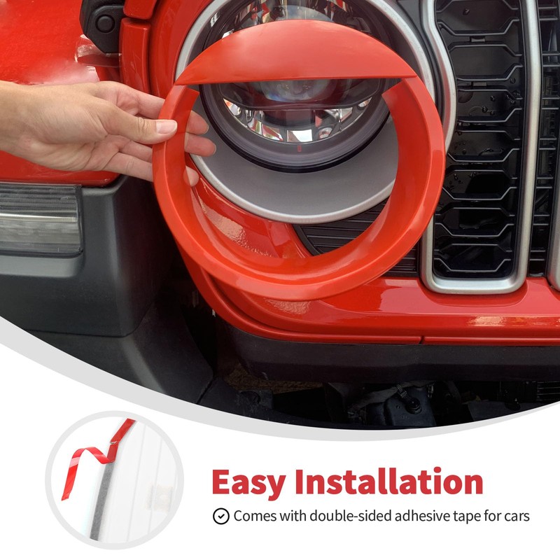 Linksip Angry Eye Headlight Covers Compatible with 2024 2025+ Jeep
