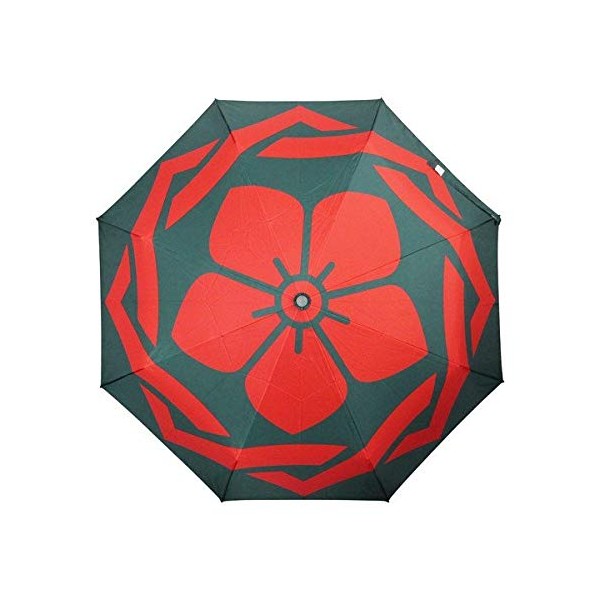 Japanese Pattern Textile Trifold Rubbish Umbrella – Crest -