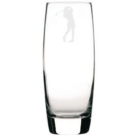 Female Golf Player Engraved Hi-Ball Glass, Sports Gift for Women, Golfer