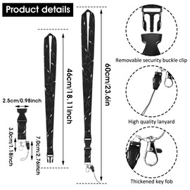 cobee Ausweis Lanyards mit abnehmbarer Schnalle, 3 Stück Schlüsselanhänger Lanyard für Damen und Herren robustes Umhängeband Ausweishalter Lanyard für Krankenschwestern Lehrer Büro (Mehrfarbig-3 Stk)