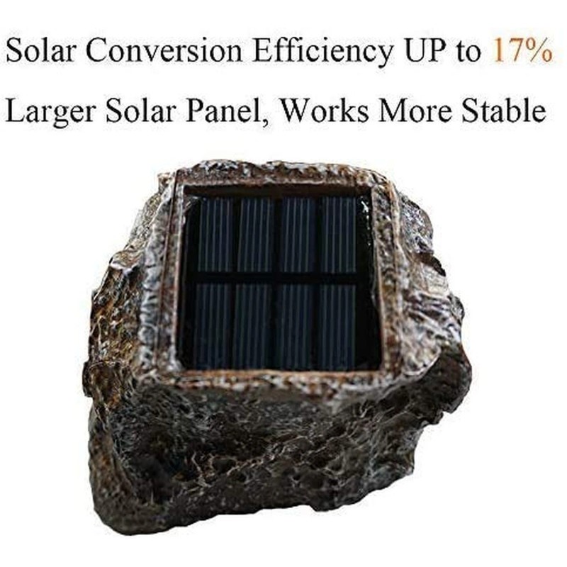 SunKite Solar Powered Rock Light, 4 Pack 10 LED Waterproof