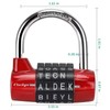 Gym Locker Lock,5 Letter Heavy Duty Alloy Padlock Password Sturdy