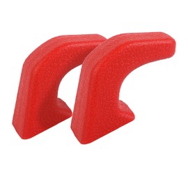JWWY Bumper Tow Hook Covers Tow Trailer Hitch Receiver Cover Towing Hitch Rubber Sleeve Protector Cover Trim Fit for 2007-2025+Jeep Wrangler JL Gladiator JT 4XE JK Exterior Accessories 2pcs Red