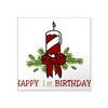 CafePress Happy 1St Birthday Square Sticker 3 X 3 Square