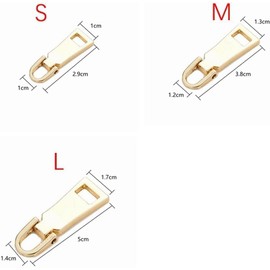 Gold Zipper Pull Replacement Zipper Repair, Slider Pull Tab, for Luggage Backpack Jacket Suitcase Coat (M) Sewing Notions and Supplies, Fasteners