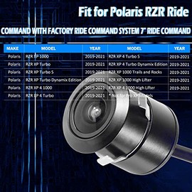 Repuesto para cámara frontal Polaris RZR Ride Command – Plug and Play para mando de conducción de 7 pulgadas instalado de fábrica (no para modelos Pro XP)