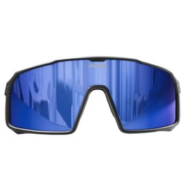 Collective Sunglasses - Polarized Sunglasses Men - UV Protection - Lightweight Sport Sunglasses (Frame (Black) / Lens (Blue))