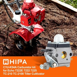 Hipa C1U-K54A Carburetor for Mantis Tiller 7225 7222M 7222 7222E 7230 7920 2-Cycle Cultivator Echo HC1500 HC-1500 TC-210 TC210 Tiller