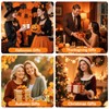 VEEKI Orange Flameless Candles, Set of 3 Flickering LED Candles