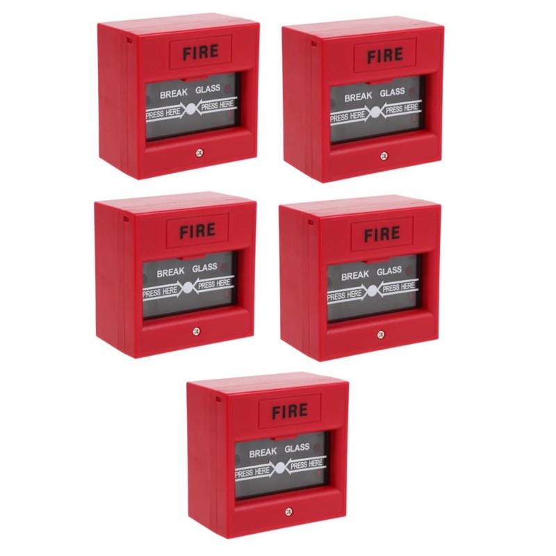 TEHAUX 5pcs Emergency Glass Break Alarm Button Manual Reset Activation