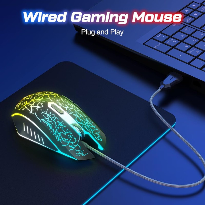 VersionTech Gaming Mouse, 4 DPI Settings Up to 3600 DPI,