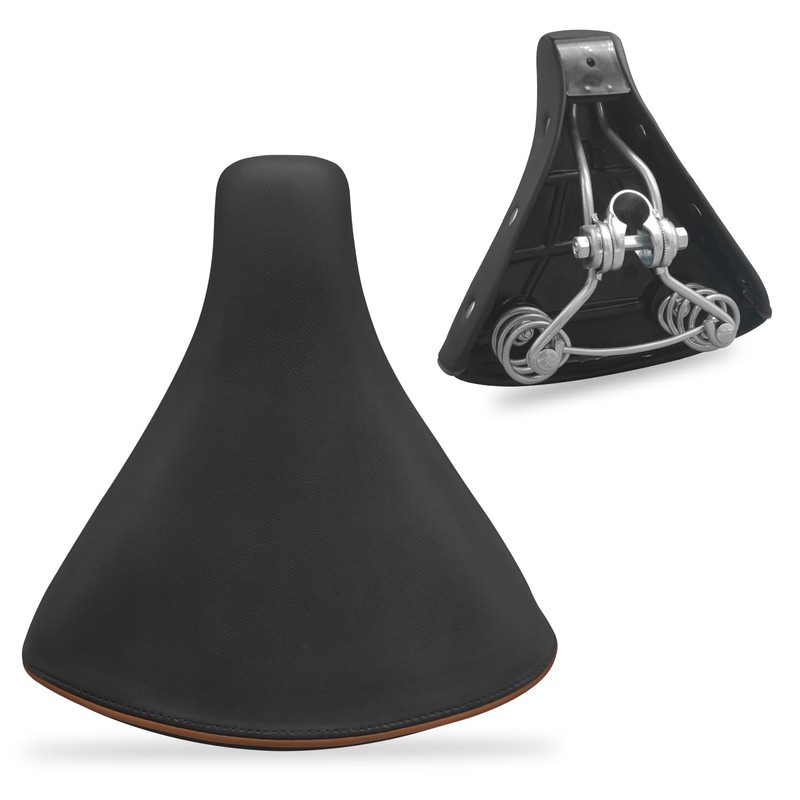 BOOSDEN Bicycle Saddle, Black, Studded Saddle, Soft, Large, Wide Bicycle