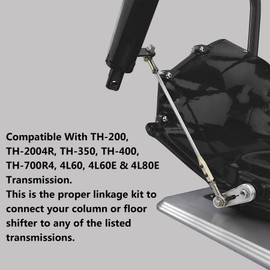 Transmission Column Shift Linkage Kit Compatible With GM TH-200, 200-4R, TH-350, TH-400, 4L60, 4L60E, 4L80E & 700-R4 Transmission
