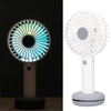 White Donut Shaped Small Fan Portable LED Night Light with
