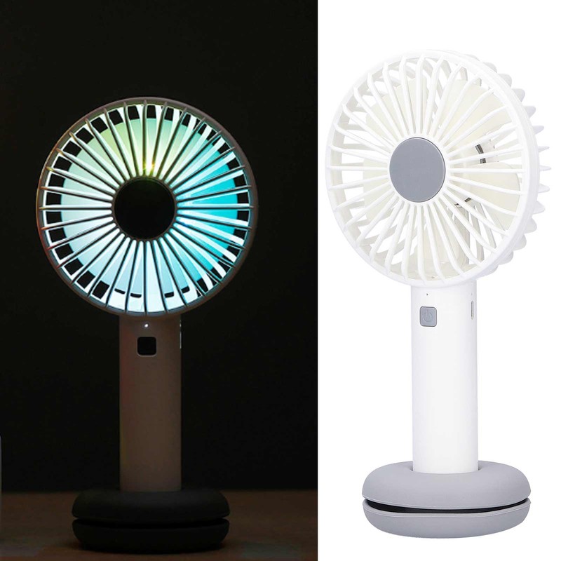 White Donut Shaped Small Fan Portable LED Night Light with