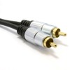 Pro Audio Metal 2 x RCA Phono Plugs to Twin