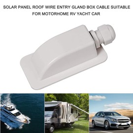 SZXMDKH White Waterproof Single Cable Entry Gland, ABS IP68 Water Protect Cable Duct Diameter 3-7mm for RV, Motorhomes, Campervans, Caravans, Boats, Solar Panels, CCTV, 13.7 x 6.7 x 4.4 cm