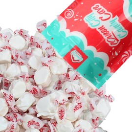 Vanilla Salt Water Taffy - Individually Wrapped Assorted Flavors - Old Fashion Saltwater Taffy Candy Bulk, by Queen City Candy Cave (1 Pound)