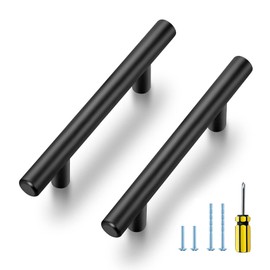 Ravinte Cabinet Handles 20 Pack 5 Inch Black Cabinet Pulls 3 Inch Hole Center Kitchen Cabinet Handles Kitchen Hardware for Cabinet Drawer and Cupboard