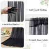 20ft x 10ft Black Backdrop Curtain with Lights String for
